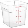 Choice 8 Qt. Clear Square Polycarbonate Food Storage Container